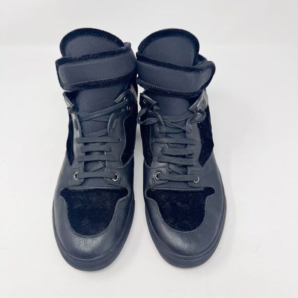 BALENCIAGA | Black Tess Velvet & Neoprene High Top Sneakers Women’s Size 38 - Picture 3 of 10